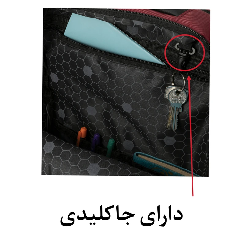 کوله پشتی لپ تاپ تنسر (Tancer) مدل 112 – مناسب 15 اینچ (رنگ قرمز تیره)	